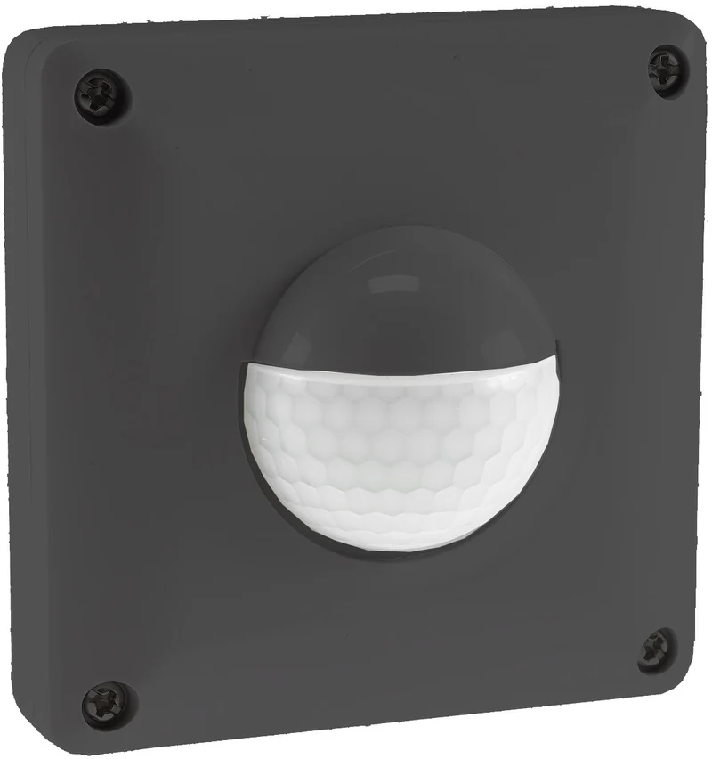 Unterputz PIR Bewegungsmelder 190°- IP65 2 & 3 - Draht Technik, anthrazit