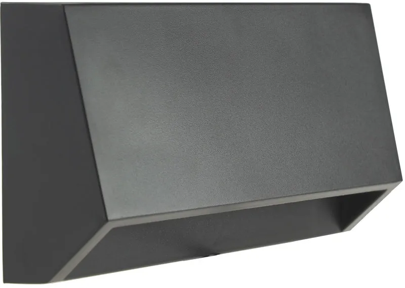 LED Wandleuchte "KWL-158", Anthrazit IP65, 3W, 172Lm, Kunststoff, warmweiß