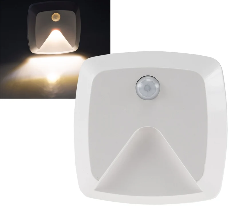 LED Treppenlicht mit Bewegungsmelder Batteriebetrieb, 3x AAA, warmweiß