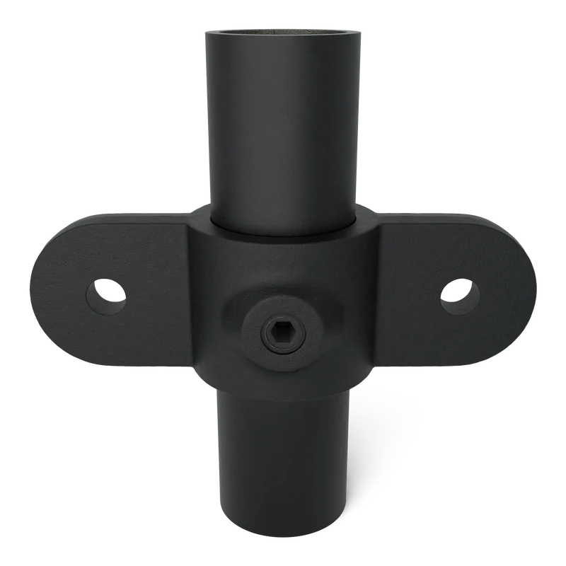 Gelenkauge doppelt 180° schwarz 26,9 mm
