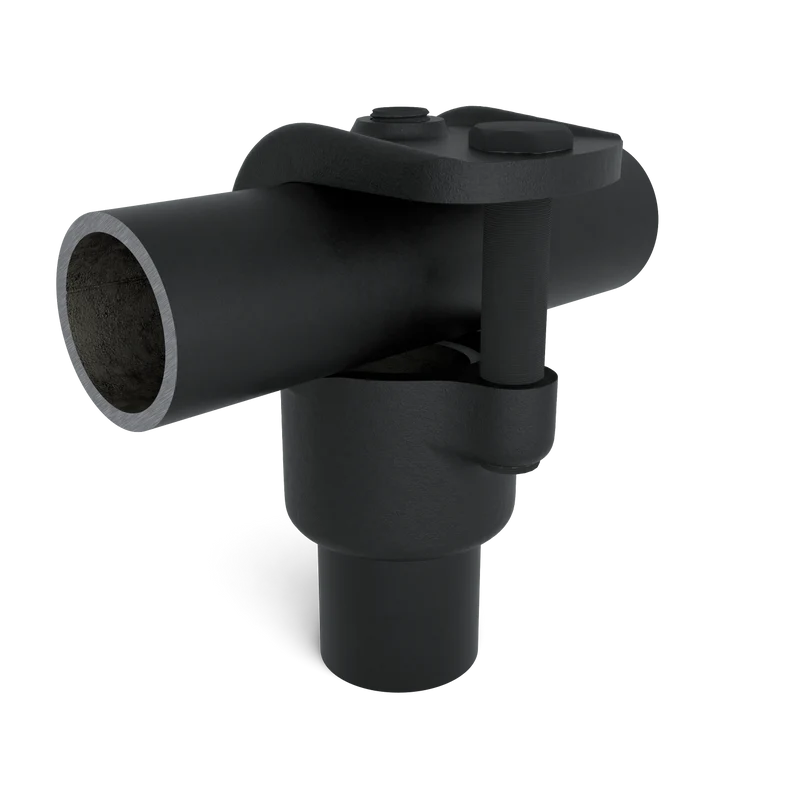 T-Stück offen schwarz 48,3 mm