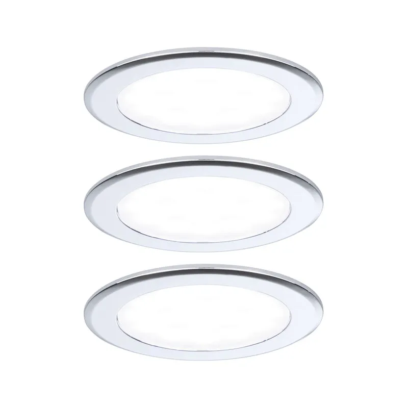 Paulmann LED Möbeleinbauleuchten 3er-Set rund 65mm 3x2,5W 3x180lm 230/12V 4000K Chrom