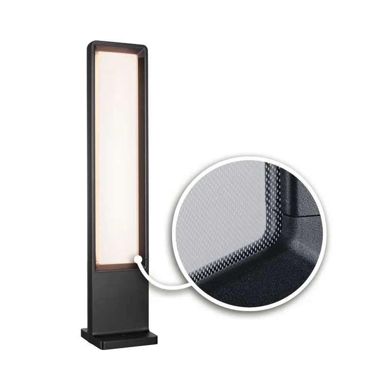 Paulmann LED Pollerleuchte Reana IP44 eckig 832mm 3000K 2x4W 2x240lm 230V Anthrazit Metall