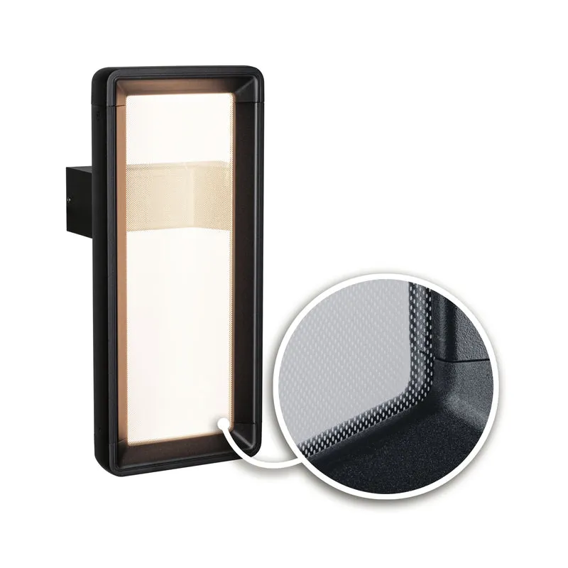 Paulmann LED Außenwandleuchte Reana Dämmerungsgesteuerter Bewegungsmelder (HF) IP44 eckig 176x107mm 3000K 2x3W 2x130lm 230V Anthrazit Metall