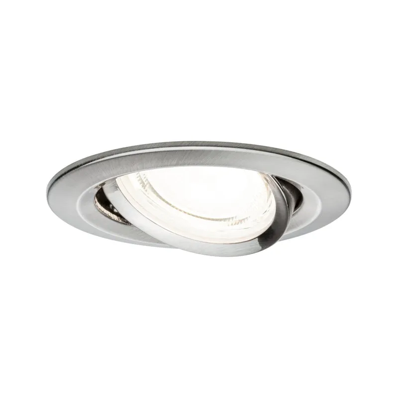 Paulmann LED Einbauleuchte Nova Einzelleuchte Coin rund 84mm 50° 2,8W 505lm 230V 4000K Eisen gebürstet