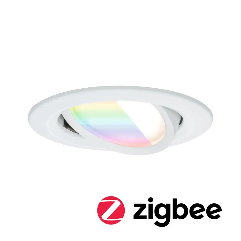 Paulmann LED Einbauleuchte Nova Coin rund 84mm 50° RGBW+ 6W 500lm 230V Weiß matt Aluminium