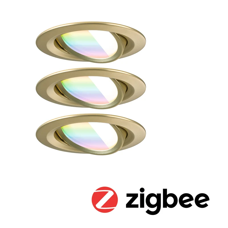 Paulmann LED Einbauleuchte Nova Coin rund 84mm 50° RGBW+ 3x6W 3x500lm 230V Gold matt Aluminium