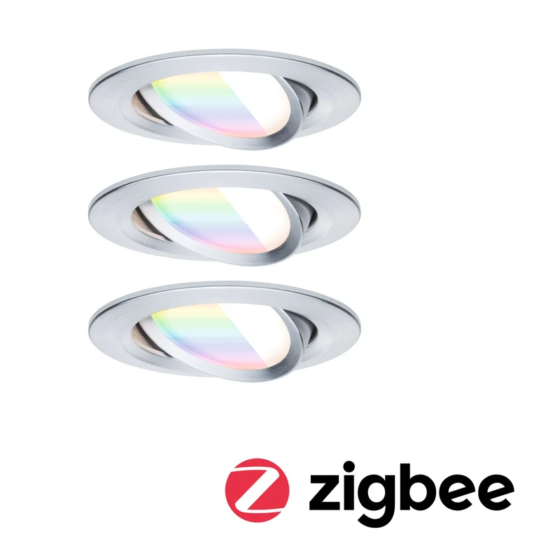 Paulmann LED Einbauleuchte Nova Coin rund 84mm 50° RGBW+ 3x6W 3x500lm 230V Alu gedreht Aluminium
