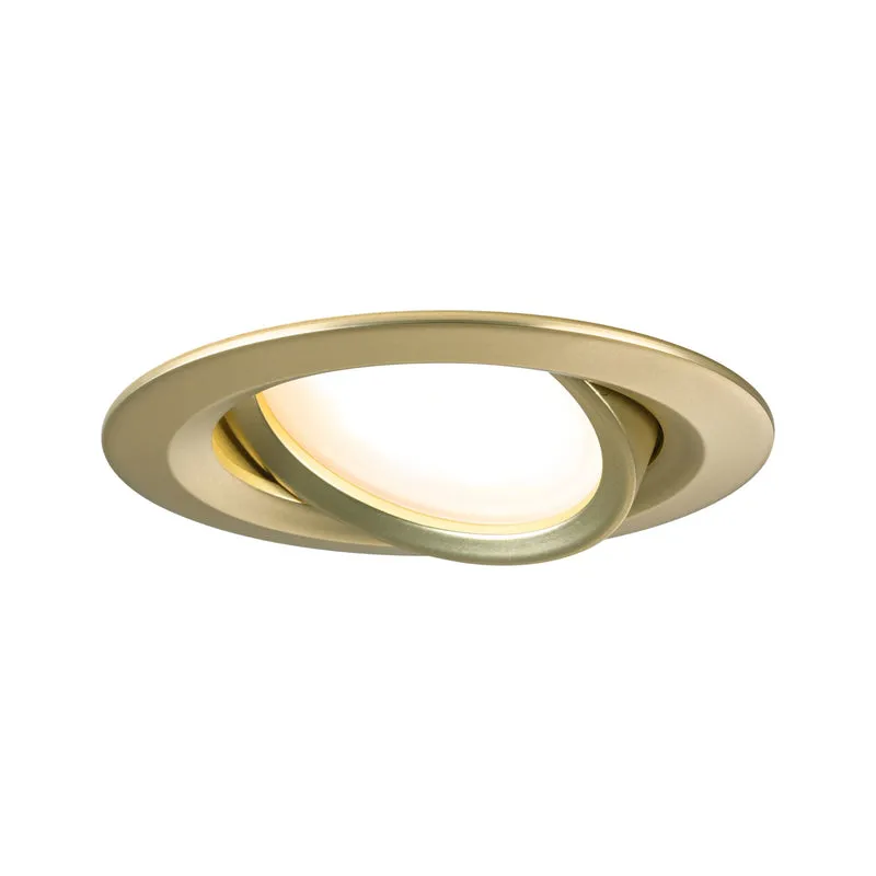 Paulmann LED Einbauleuchte Nova Basisset schwenkbar 3-Step-Dim Coin rund 84mm 50° Coin 3x6W 3x470lm 230V dimmbar 2700K Gold matt