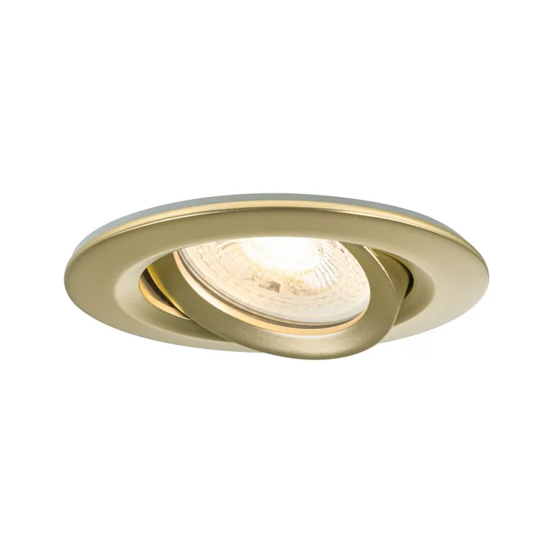 Paulmann Einbauleuchte Nova Plus IP65 rund 93mm 30° GU5,3 / GU10 max. 35W 230/12V dimmbar Gold matt
