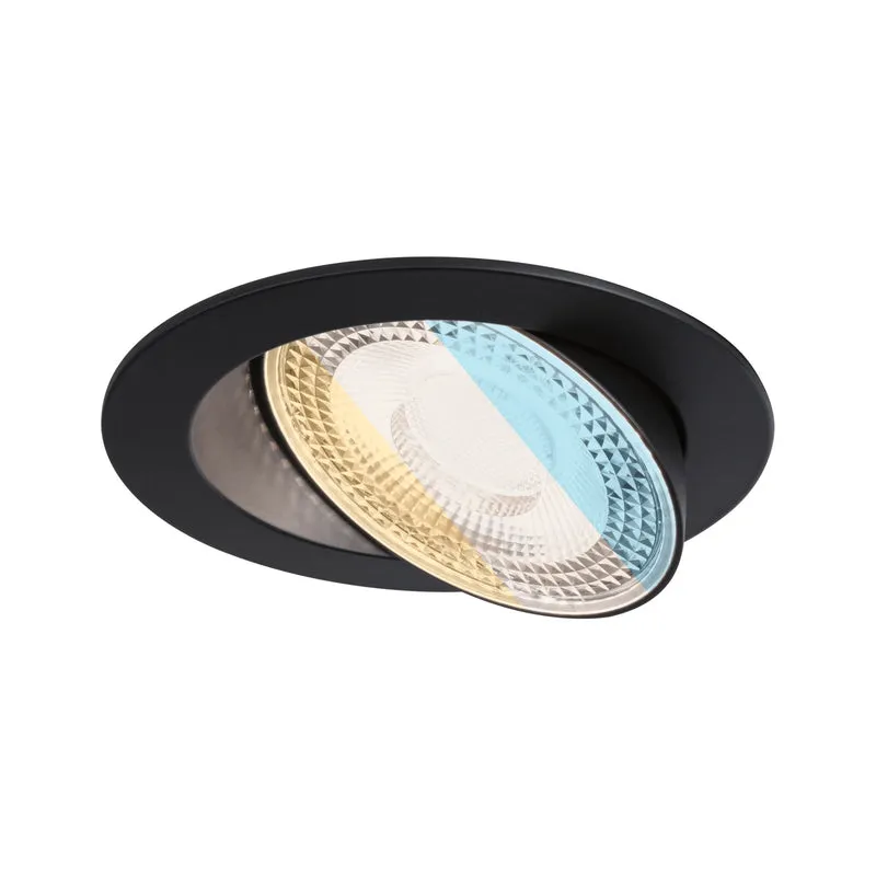 Paulmann LED Einbauleuchte Aumus Einzelspot White Select rund 105mm 90° 5W 700lm 230V dimmbar 2700 - 6500K Schwarz