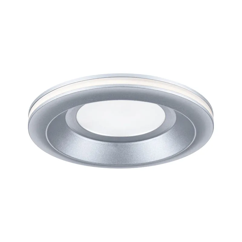 Paulmann LED Einbauleuchte Sormus Einzelleuchte IP65 rund 100mm 4,8W / 1,5W 560lm / 180lm 230V 3000K Chrom matt