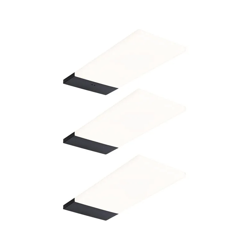 Paulmann LED Unterschrankleuchte Bredo Näherungsensor 3er-Set 3x2,5W 80x190mm 3x180lm 230/12V Schwarz