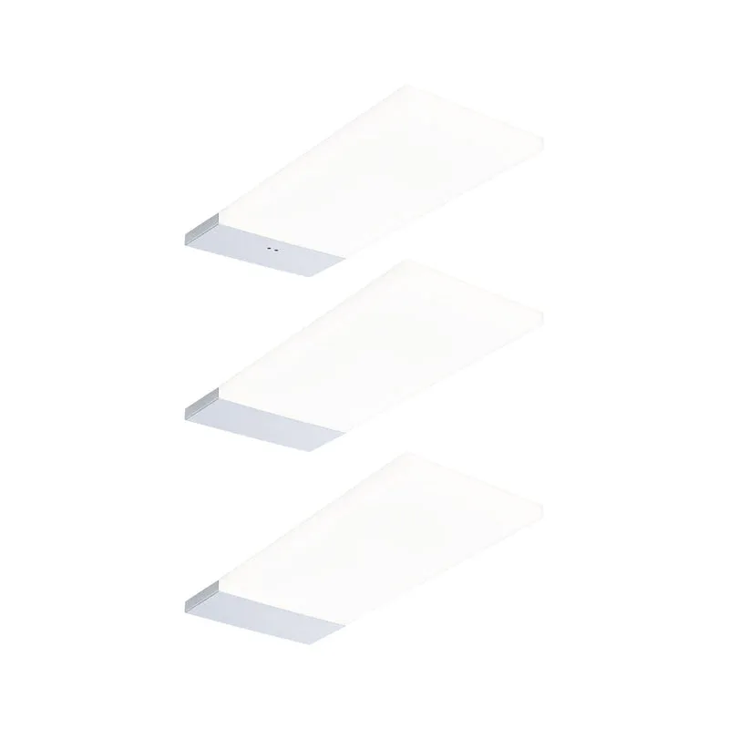 Paulmann LED Unterschrankleuchte Bredo Näherungsensor 3er-Set 3x2,5W 80x190mm 3x180lm 230/12V Silber
