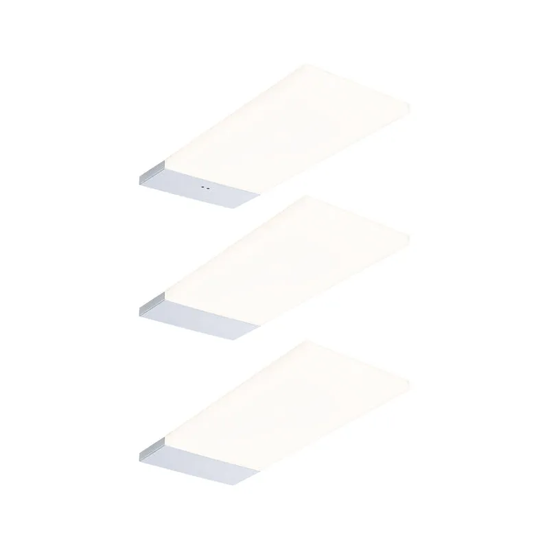 Paulmann LED Unterschrankleuchte Bredo Näherungsensor 3er-Set 3x2,5W 80x190mm 3x180lm 230/12V Silber