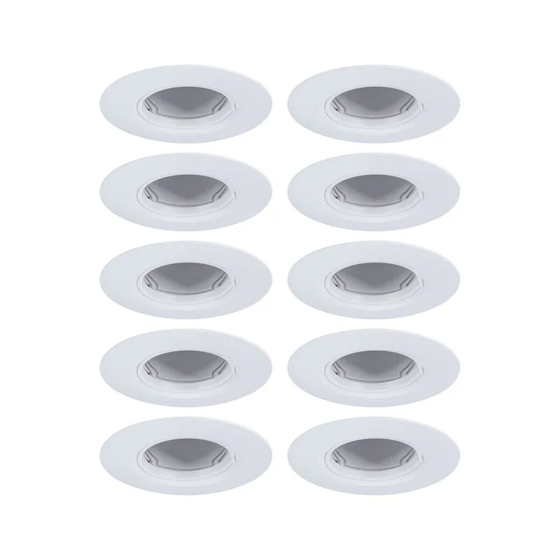 Paulmann Einbauleuchte 10er-Set starr rund 90mm GU10 max. 10x10W 230V dimmbar Weiß
