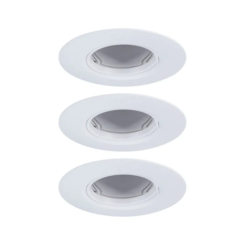 Paulmann Einbauleuchte 3er-Set starr rund 90mm GU10 max. 3x10W 230V dimmbar Weiß