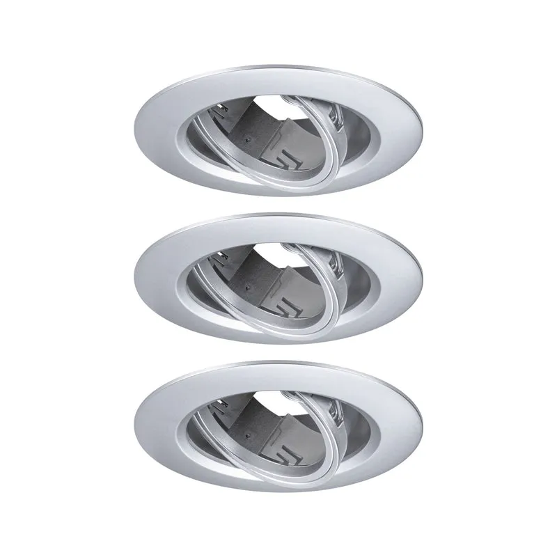 Paulmann Einbauleuchte 3er-Set schwenkbar rund 90mm 30° GU10 max. 3x10W 230V dimmbar Chrom matt