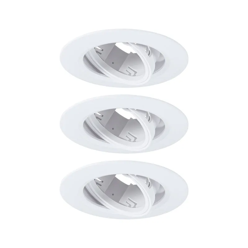 Paulmann Einbauleuchte 3er-Set schwenkbar rund 90mm 30° GU10 max. 3x10W 230V dimmbar Weiß