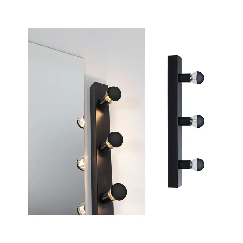 Paulmann Spiegelleuchte Regula II IP44 E14 230V max. 3x40W dimmbar Schwarz