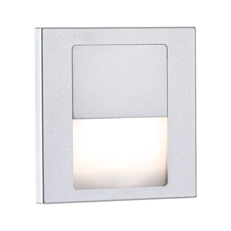 Paulmann LED Wandeinbauleuchte Tsaro eckig 80x36mm 1W 80lm 230V 2700K Chrom matt