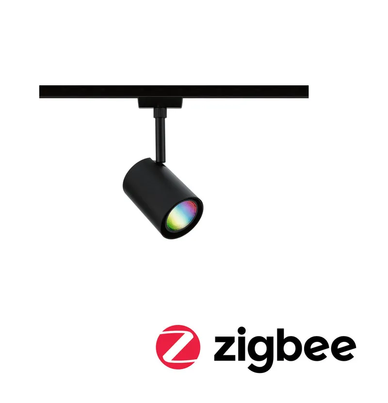 Paulmann URail LED Schienenspot Luxe Smart Home Zigbee 3.0 GU10 350lm 4,8W RGBW+ dimmbar 230V Schwarz matt