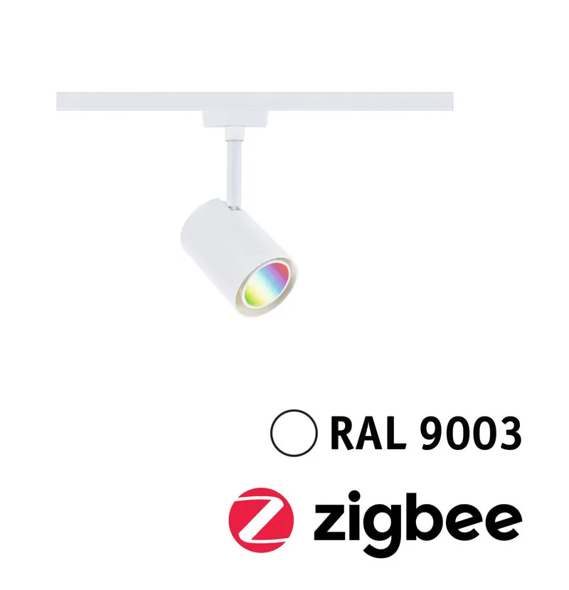 Paulmann URail LED Schienenspot Luxe Smart Home Zigbee 3.0 GU10 350lm 4,8W RGBW+ dimmbar 230V Signalweiß