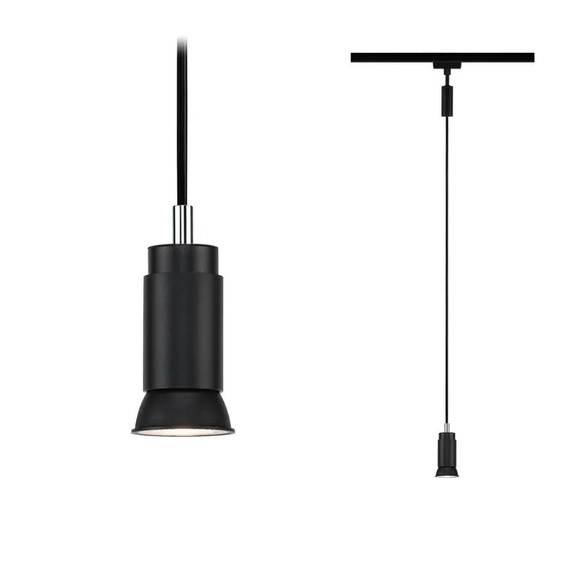 Paulmann URail Pendel Runa GU10 max. 10W dimmbar 230V Schwarz matt
