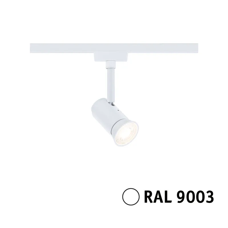 Paulmann URail Schienenspot Runa Einzelspot GU10 max. 10W dimmbar 230V Signalweiß