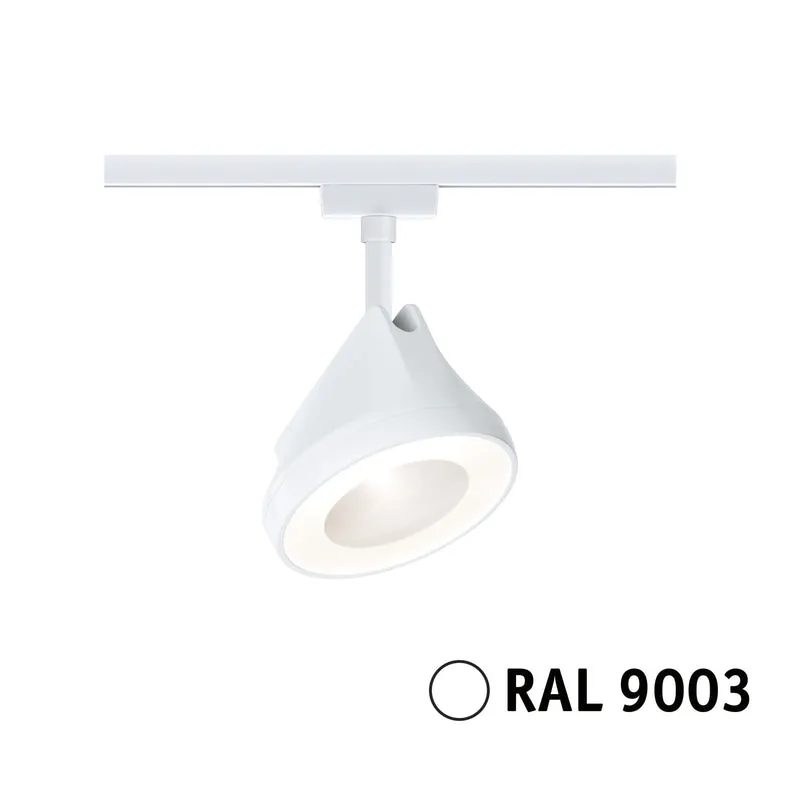 Paulmann URail LED Schienenspot Arena Einzelspot 850lm 15W 2700K dimmbar 230V Signalweiß