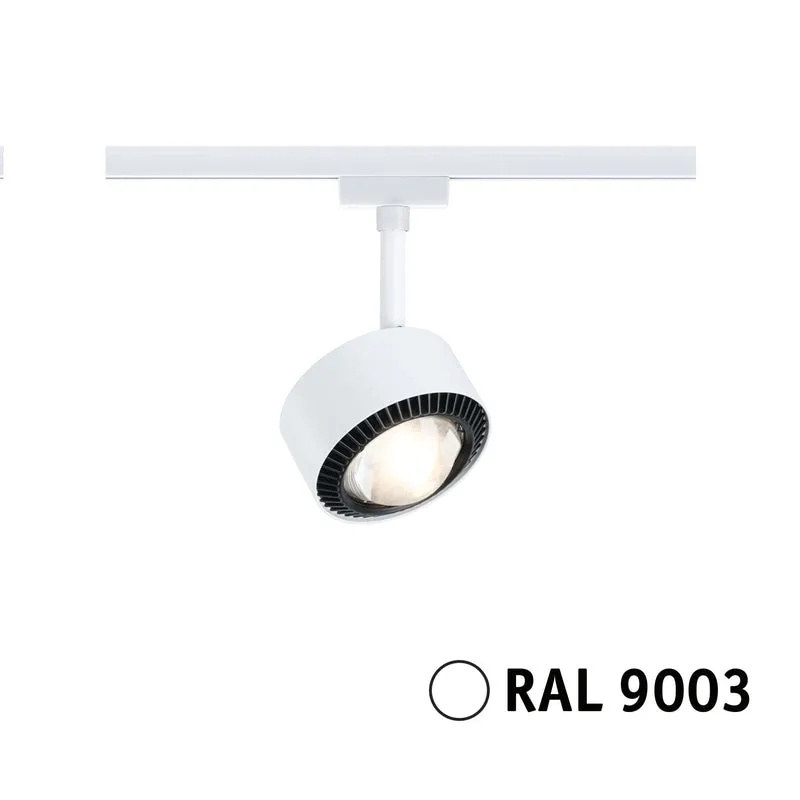 Paulmann URail LED Schienenspot Aldan Einzelspot 470lm 8W 3000K dimmbar 230V Signalweiß