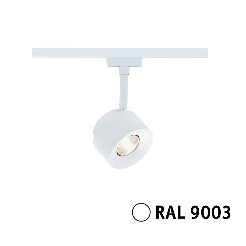 Paulmann URail LED Schienenspot Pane 650lm 7,4W 3000K dimmbar 230V Signalweiß