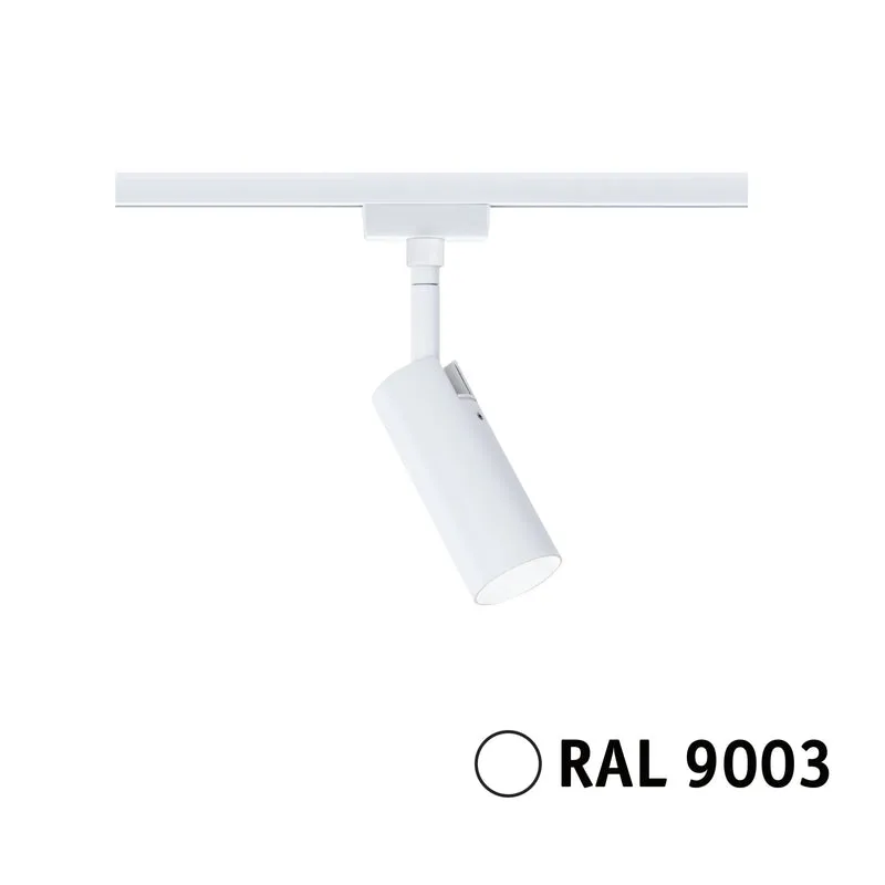Paulmann URail LED Schienenspot Tubo Einzelspot 3-Step-Dim 170lm 4W 4000K dimmbar 230V Signalweiß