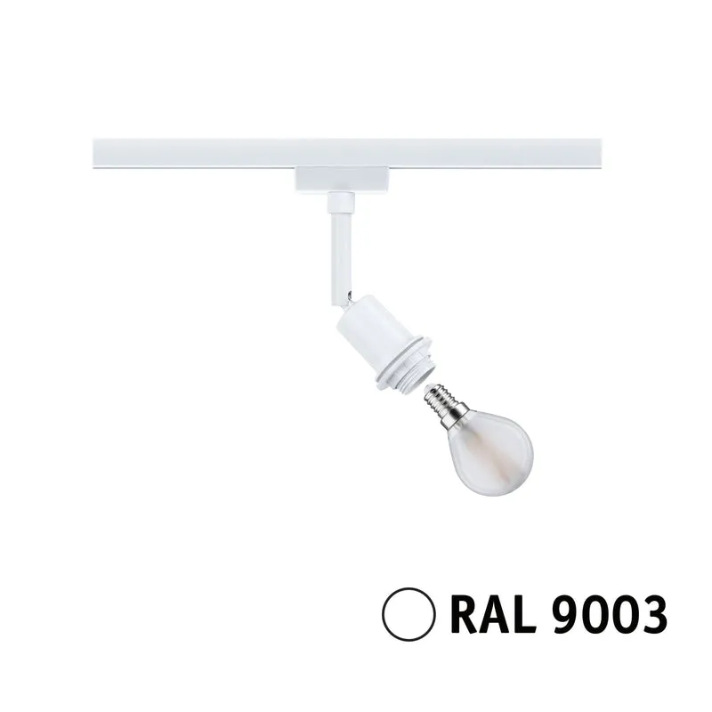 Paulmann URail Schienenspot DecoSystems Basic E14 max. 20W dimmbar 230V Signalweiß