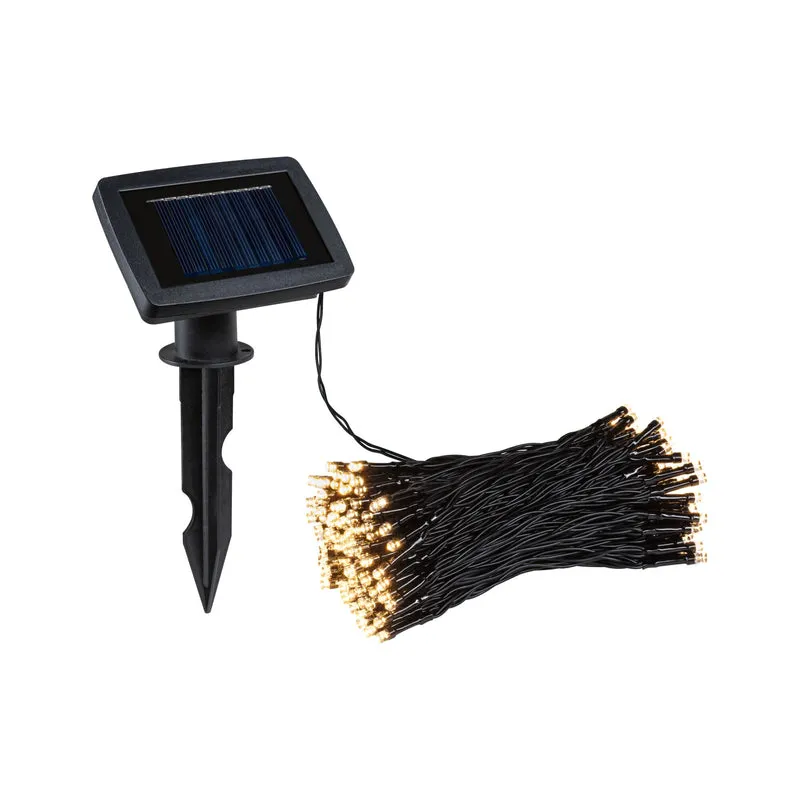 Paulmann Solar Lichterkette Aurinka IP44 3000K 200x6lm Schwarz