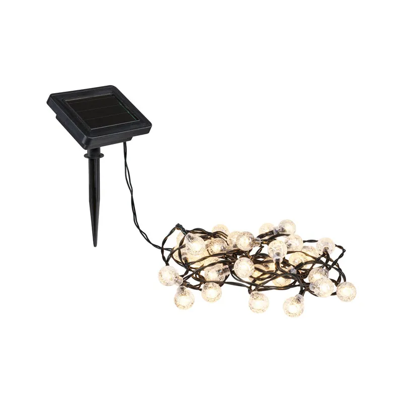 Paulmann Solar Lichterkette Soala IP44 3000K 30x3lm Schwarz