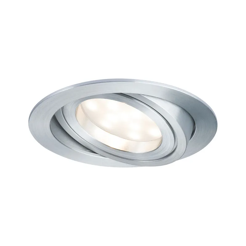 Paulmann EBL Set Coin sat rund schwb LED 1x6,8W 2700K 230V 51mm Alu ged/Alu Zink