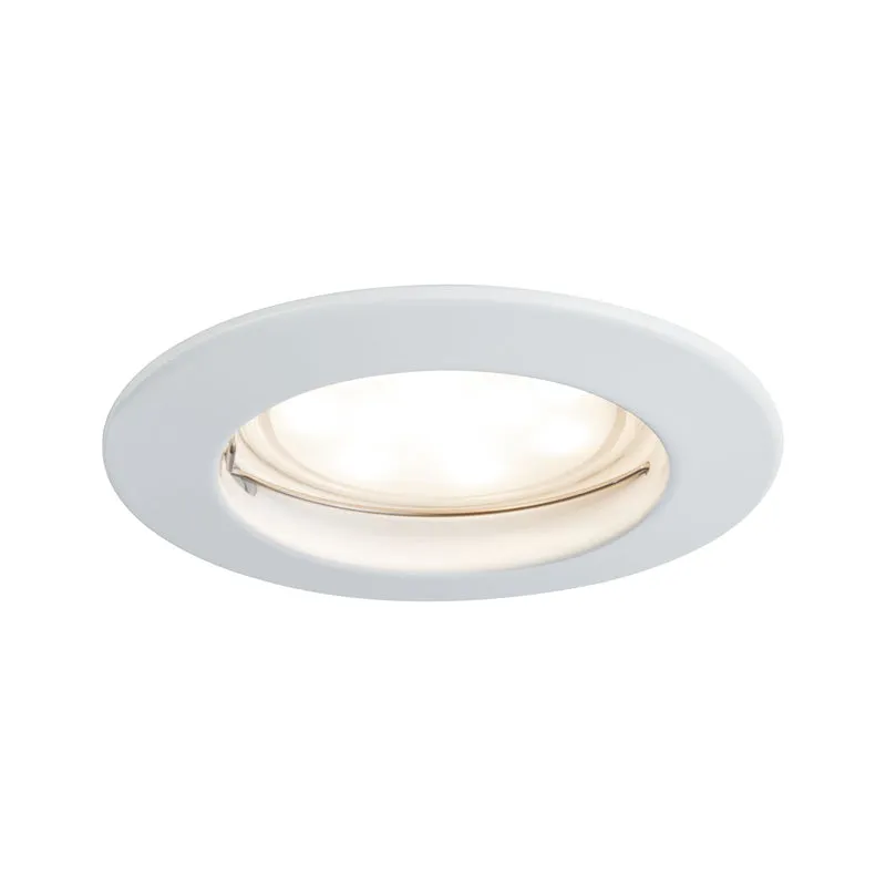 Paulmann EBL Set Coin sat rund starr LED 1x6,8W 2700K 230V 51mm Weiß m/Alu Zink
