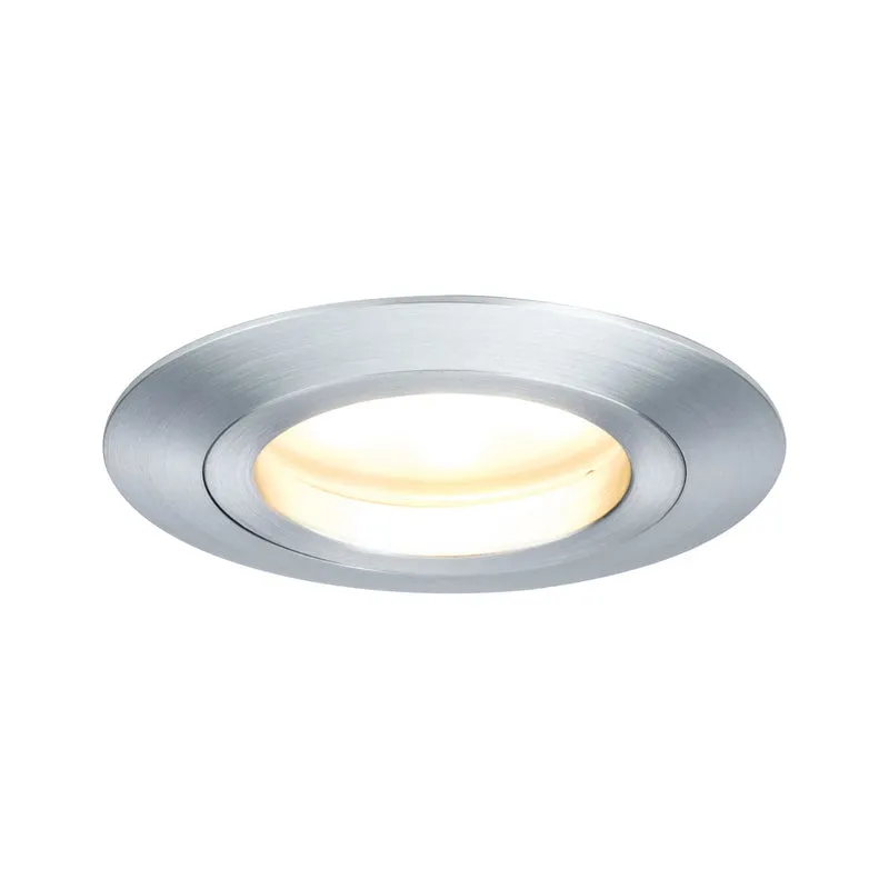 Paulmann EBL Set Coin dim sat rund starr LED 1x7W 2700K 230V 51mm Alu ged/Alu Zink