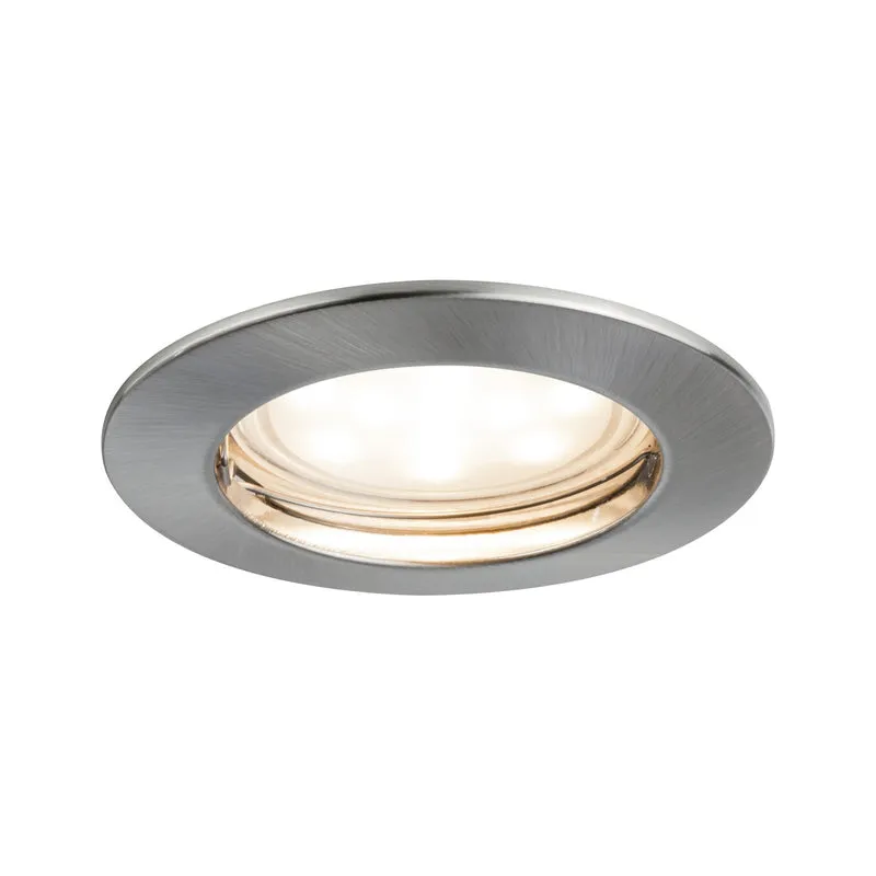 Paulmann EBL Set Coin dim sat rund starr LED 1x7W 2700K 230V 51mm Eisen geb/Alu Zink