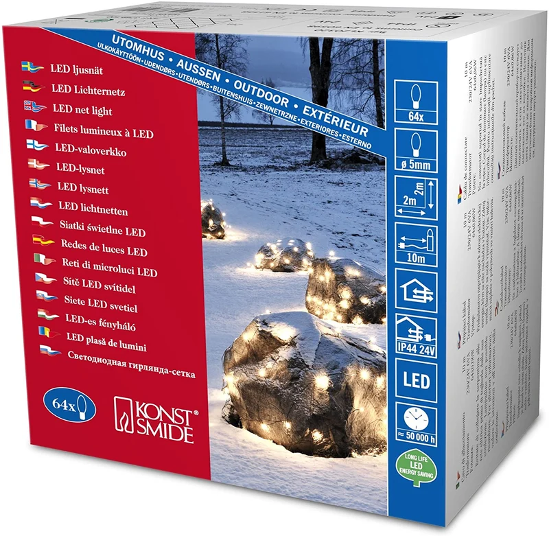 KONSTSMIDE Netz 64LED warmweiß 2x2m 3749-100