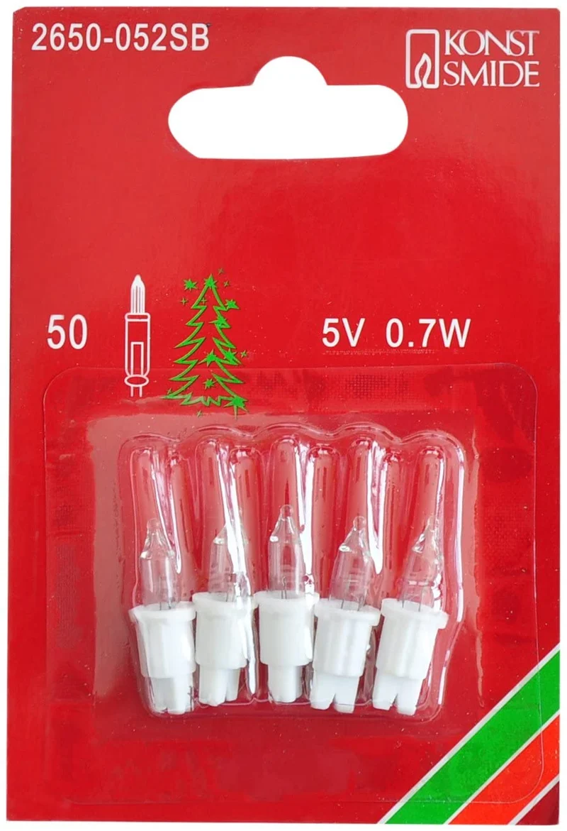 5x Ersatzlämpchen 5V weiß/klar 2650-052SB