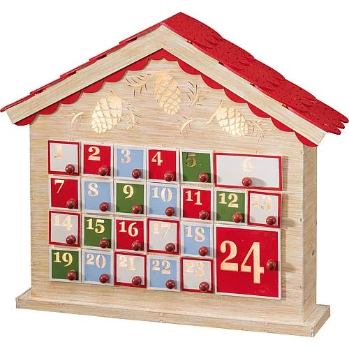 LED Holzadventskalender 2819-100