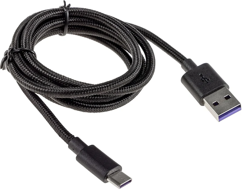 USB-Kabel USB-A auf USB-C 1,0m Stecker/Stecker, 5-12V, max 36W / 3A