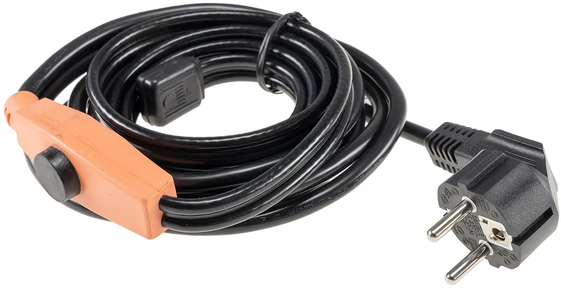Heizkabel mit Temperaturfühler, 3m 48Watt, Frostschutz für Wasserleitungen