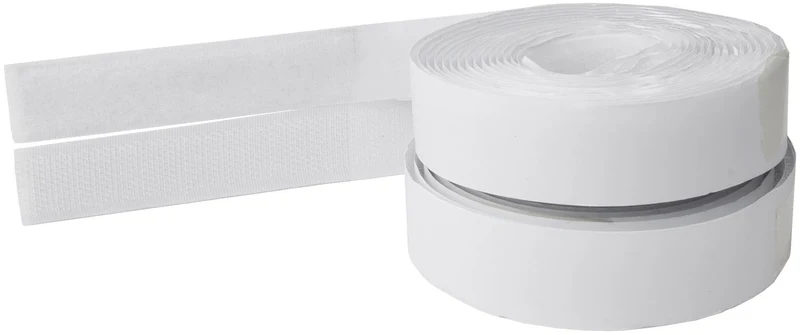 Klettband 3m auf Rolle, selbstklebend 2-lagig, 300x2cm, weiß