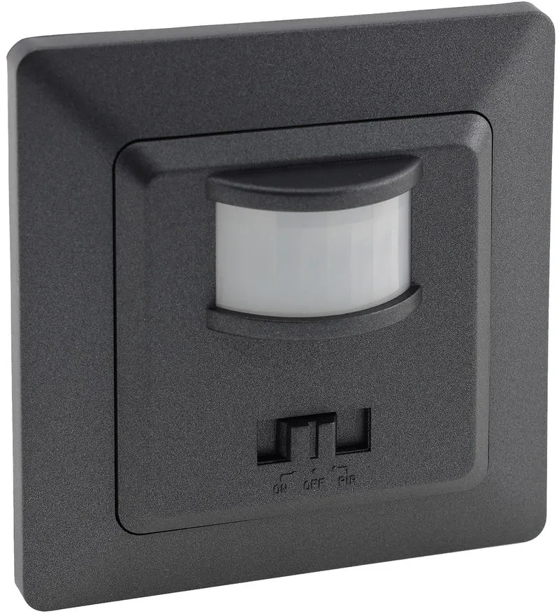 MILOS Bewegungsmelder 160°, anthrazit LED geeignet, 250V~, Unterputz, 2-Draht