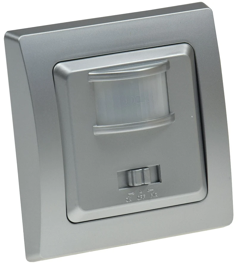 DELPHI Bewegungsmelder 160°, silber LED geeignet, 250V~, Unterputz, 2-Draht