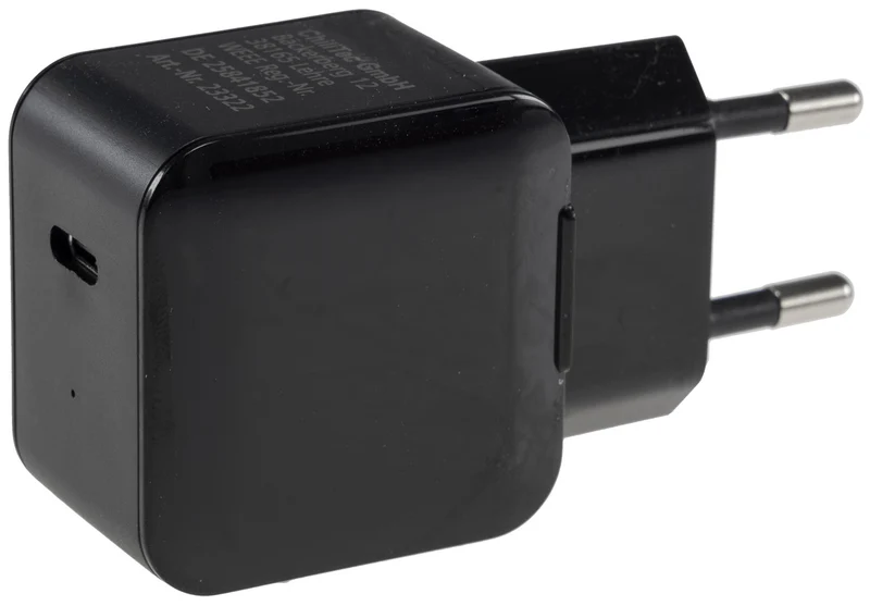 Stecker-Netzteil mit USB-C "CTN-PD20" Ein 100-240V~, 5V/9V/12V, 20W