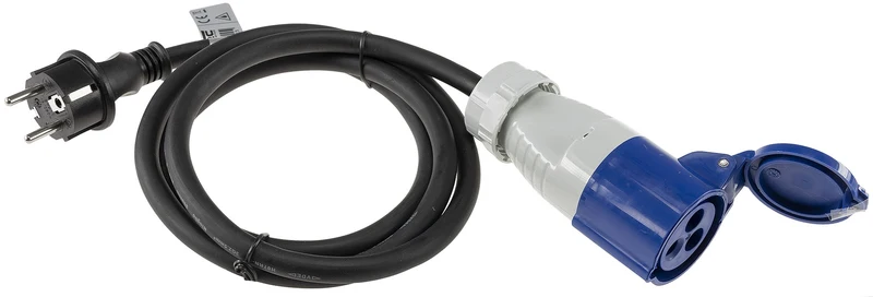 CEE auf Schutzkontakt-Stecker 1,5m 230V, Adapter für Wohnwagen, Camping